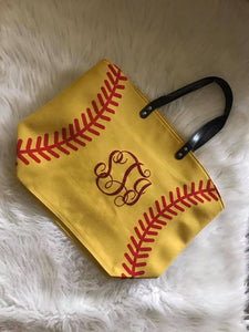 Large customized softball tote