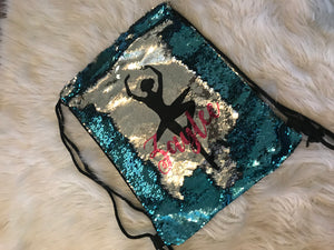 Personalized flip style sequins ballerina dance bag