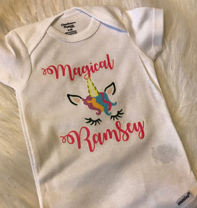 Baby Girl unicorn romper