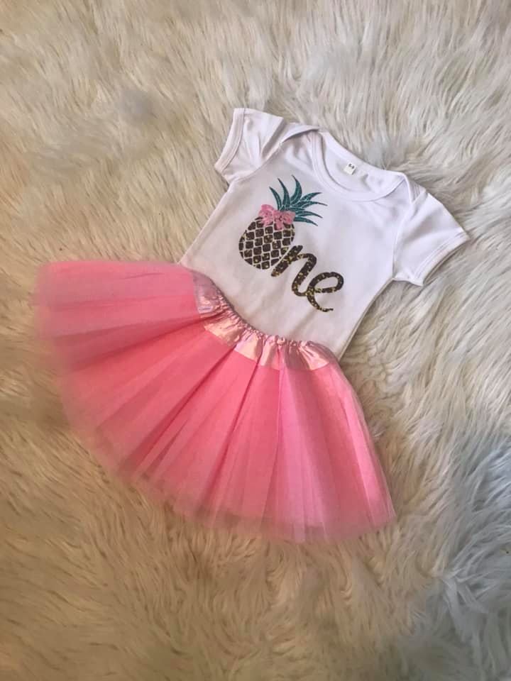 Pineapple One Birthday Onesie