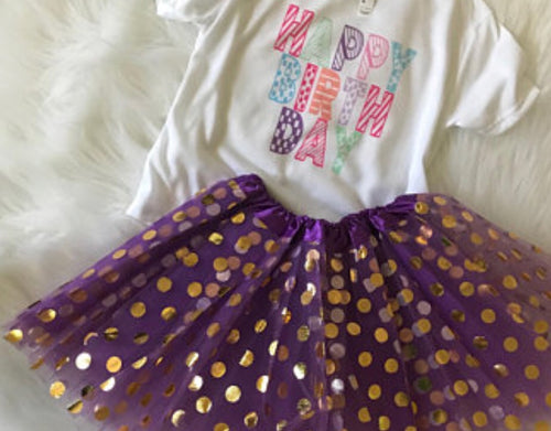 Happy Birthday girl outfit set