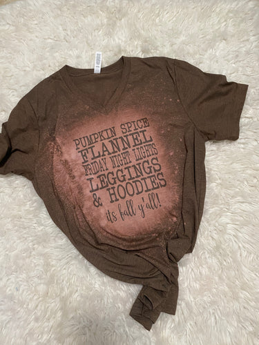 Ladies  Vintage Brown it’s fall yall  shirt