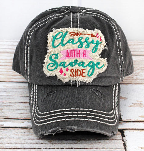 Vintage classy with a savage side fundraising hat 4 color choices