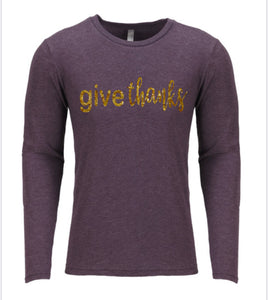 Give Thanks fundraiser long sleeve shirt