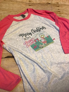 Christmas Happy Camper raglan