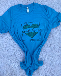 Kind heart leopard fundraiser shirt