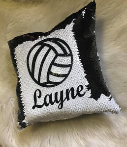 Volleyball magic flip sequins pillow